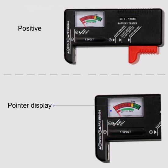 BT168 Battery Checker Pointer-type Quick Response Gadget Battery Volt Tester Checker for Remote Control