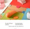 Creative Kitchen Cutting Board Set: Wheat Straw & PP Plastic - Four-Piece Food Classification Boards