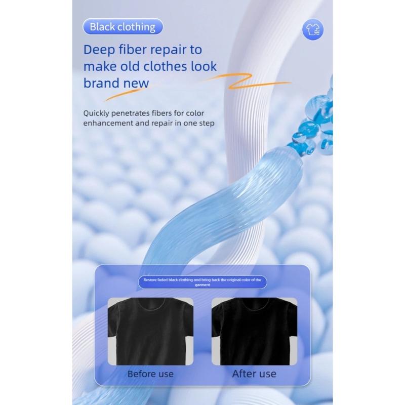 High Efficiency Laundry Sheets Deepen Black Clothing Dye Protect Fibers Remove Stubborn Stains Safe for Dark Clothes