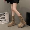 Thick-soled Boots Women's 2025 New Autumn and Winter But Knee Suede Boots Women's Thin Tall Knight Boots