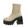 Women Platform Ankle Boots Super High Heels Suede Chunky Shoes Winter 2025 Trend Casual Pumps Shoes Goth Party Cozy Botas Mujer