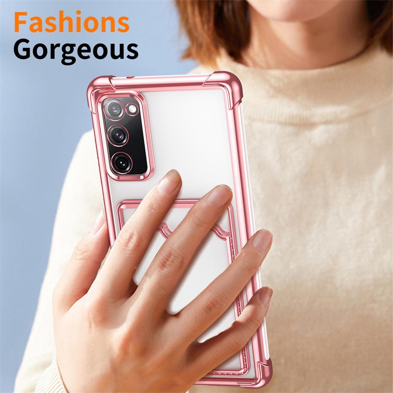Custodia Lussuosa Antiurto per Telefono per Samsung Galaxy A06 A16 A26 A36 A56 A05s A15 A25 A35 A55 Borsa Trasparente con Slot per Carte Copertina Portafoglio