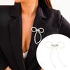 Exquisites Irregular Bowknot Charm Brooch Alloy Pin Badge Fashion Lapel Pin Clothing Decorations Jewelry for Women Girls