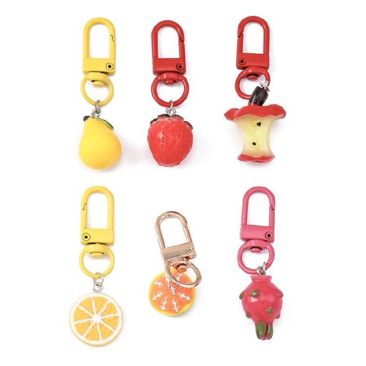 Whimsical Fruit Themed Keyring Decorative Charm For Backpacks Luggage Keys Trendy Accessory Gift