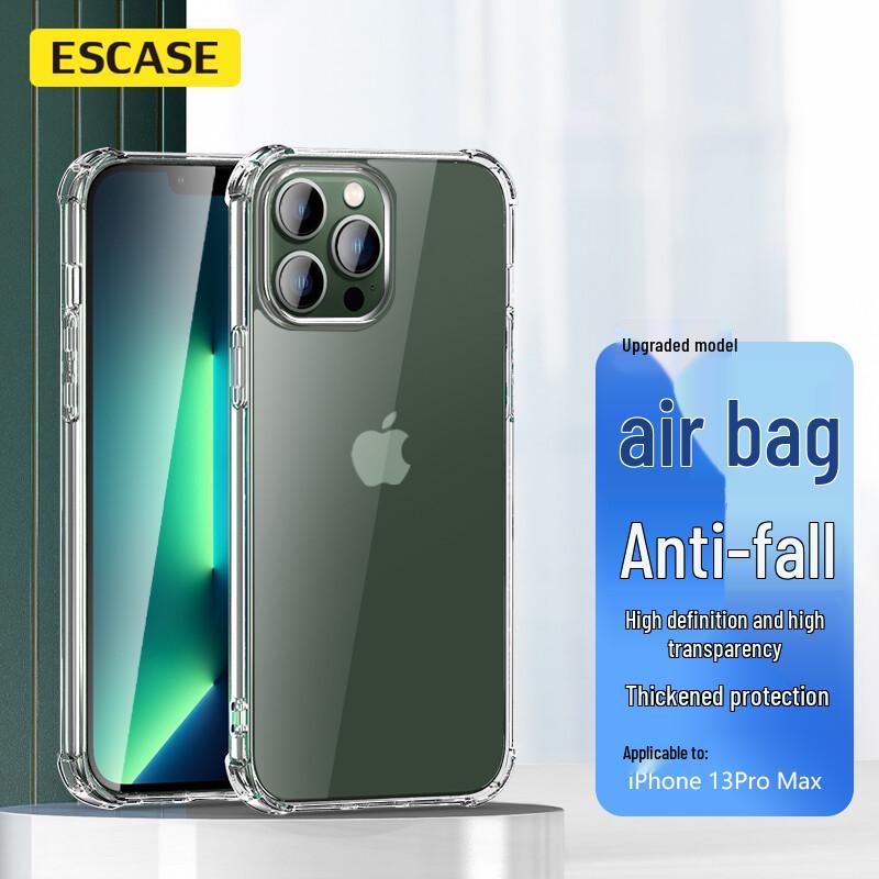 ESCASE Transparent Airbag Shockproof Phone Case for iPhone 13 Series iPhone 13 Pro Max