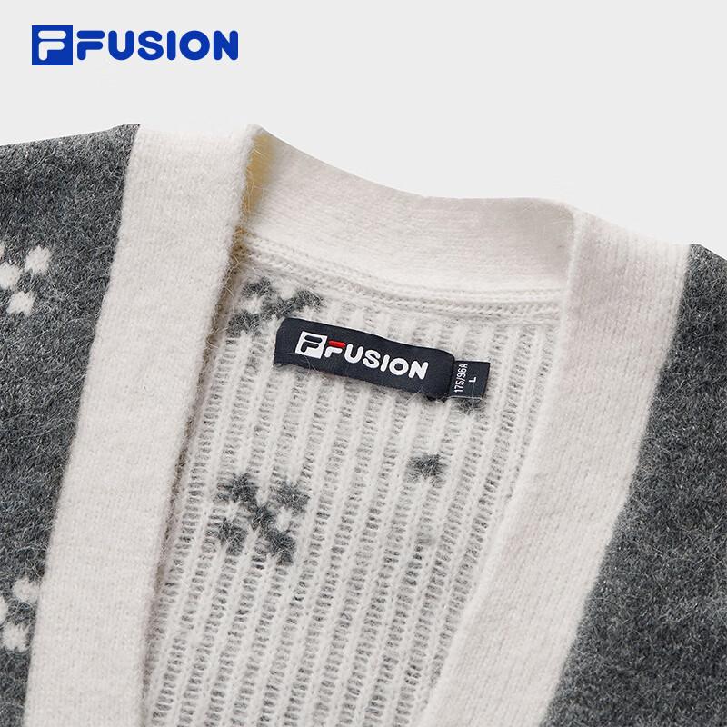 FILA FUSION Couple Woven V-Neck Cardigan