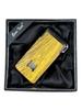 Windproof Dual-Flame Refillable Butane Torch Lighter with Adjustable Jet Yellow Wood Grain Design Cigarette Accessory Gift