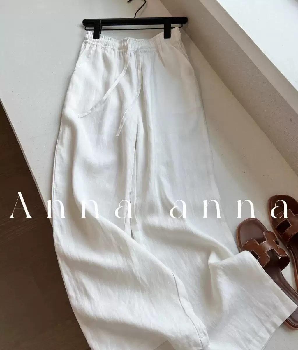 

Women s High-Waisted Wide-Leg Linen Pants - Loose, Drapey, Lazy Style, Casual, Thin, Floor-Length, Straight Leg