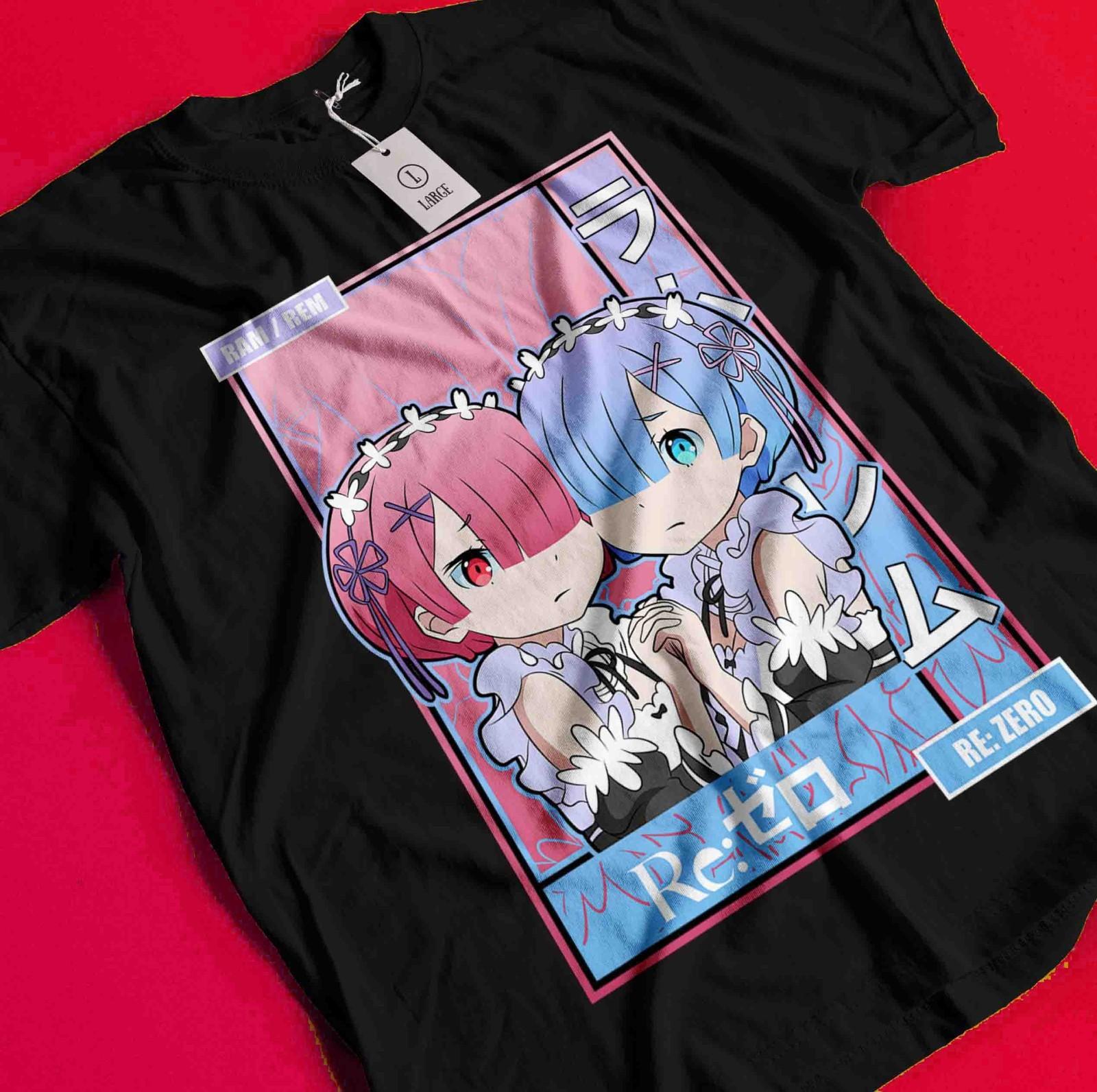 

Re Zero Футболка Эмилия Футболка Рэм Футболка Субару Аниме Вайфу Японская Манга Подарок BB287 M
