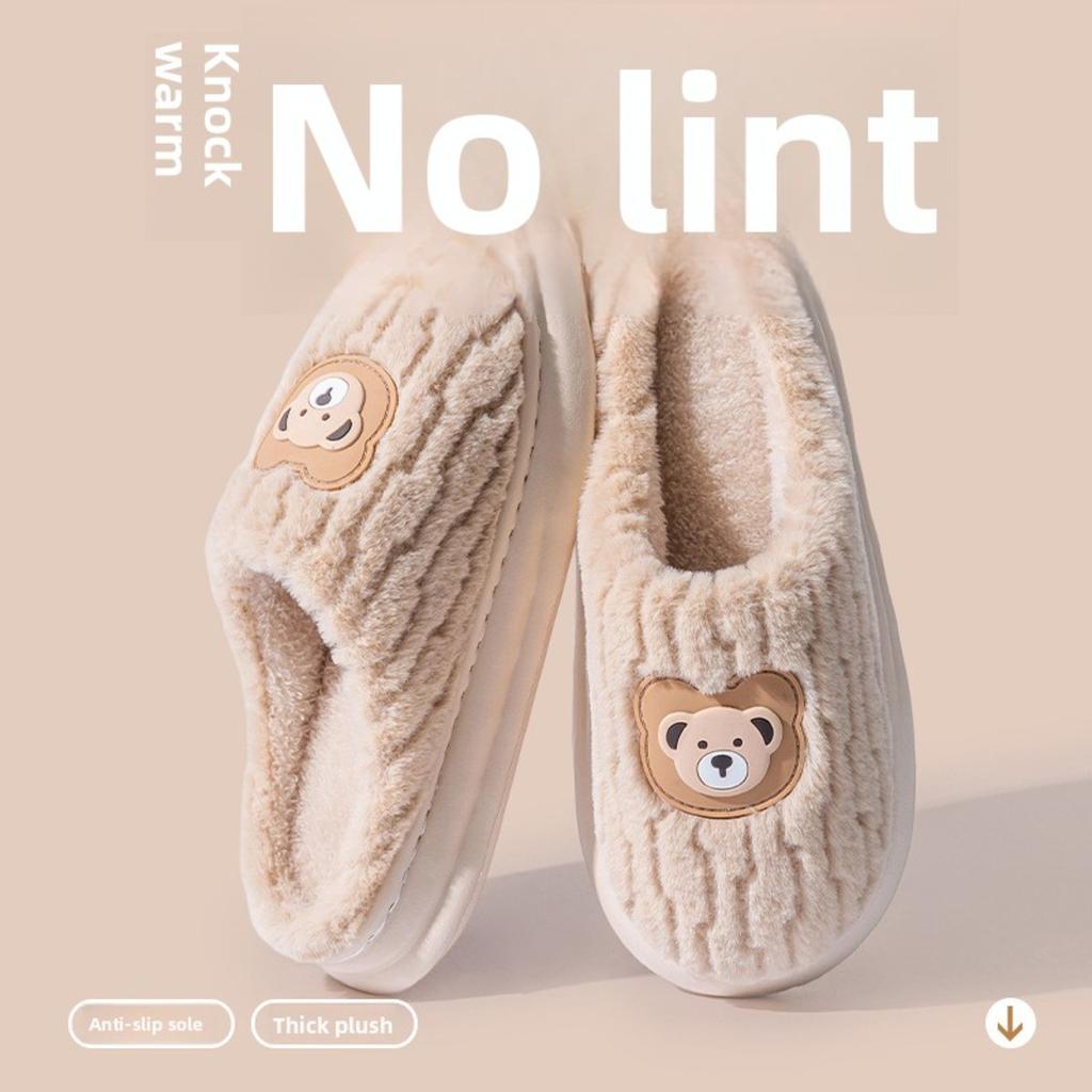Winter Home Warmth Bag with Cotton Slippers Cute Cartoon Indoor Home Cotton Slippers
