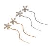 Multicolor Crystal Flower Drop Earrings Lightweight Long Tassels Floral Ear Rings with Sparkling Rhinestones Jewelry