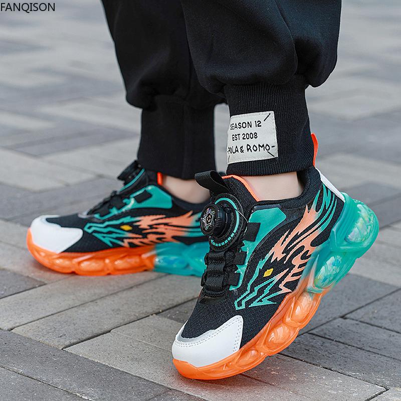 Весенне-осенняя детская дышащая сетчатая детская спортивная повседневная обувь — фото 22