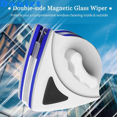 New Household Office Special Window Cleaner Magnetic Glass Window Cleaning Tool Automatic Water Discharge Double-Layer Wiper