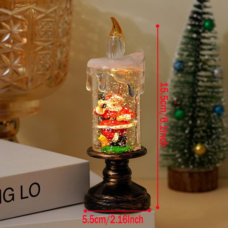 

1 шт. Рождественские украшения Снежный креатив Лампа в форме свечи Предметы интерьера Подарки Оформление сцены Декор Нового года 2026