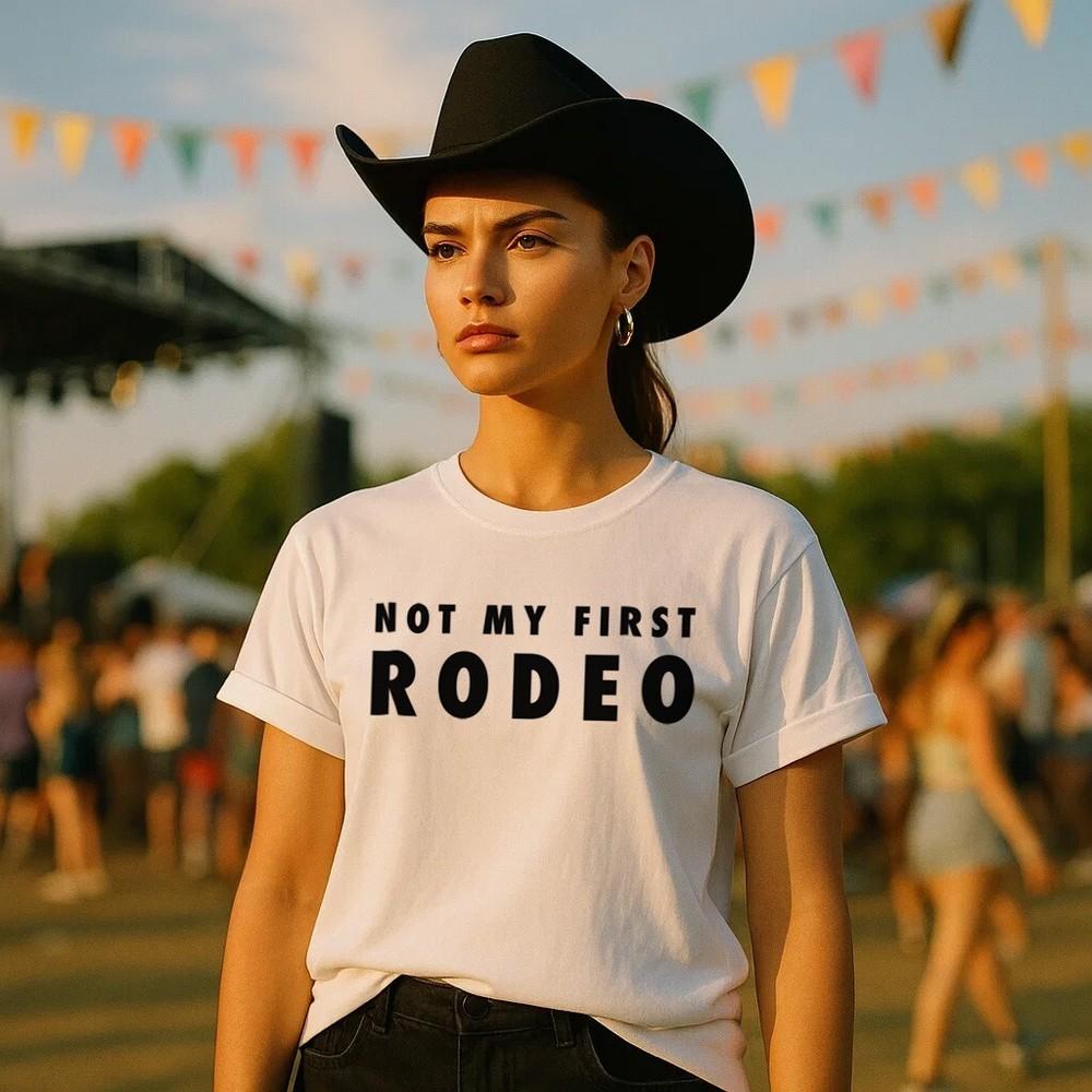 

Not My First Rodeo T-Shirt Womens Unisex Ladies Fancy Dress Country Music Gift L