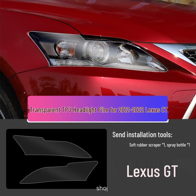 Transparent Smoked Protective Headlight Film for Lexus CT200, ES, RX, UX, IS, NX, LX