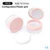 1Pcs Portable Plastic Powder Box Empty Loose Powder Container With Sieve Mirror Cosmetic Sifter Jar Travel Makeup Accessories