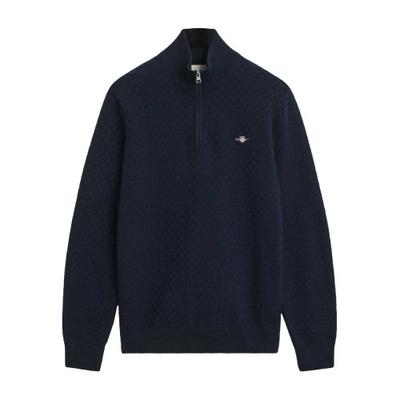 Gant Herren Mikro-texturiertes Halbreißverschluss-Sweatshirt