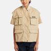 Timberland Logo Hidden Zipper Vest Women Vests Cane-Yellow A6A89-DH4
