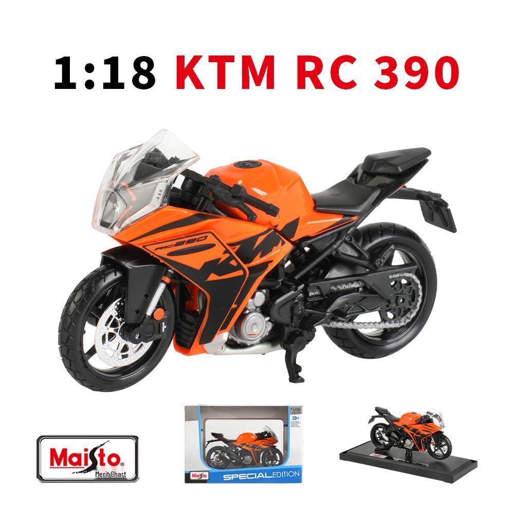 

Оригинальный Maisto 1:18 Модель спортбайка KTM RC 390 из сплава с подставкой