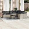 VidaXL Garden Lounge Set with Cushions 10 Pcs, Sofas with Adjustable Feet, Outdoor Furniture Set Patio Terrace, 3250021
