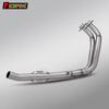 T700S Stainless Steel Motorcycle Exhaust System: Front & Rear Split Sections.