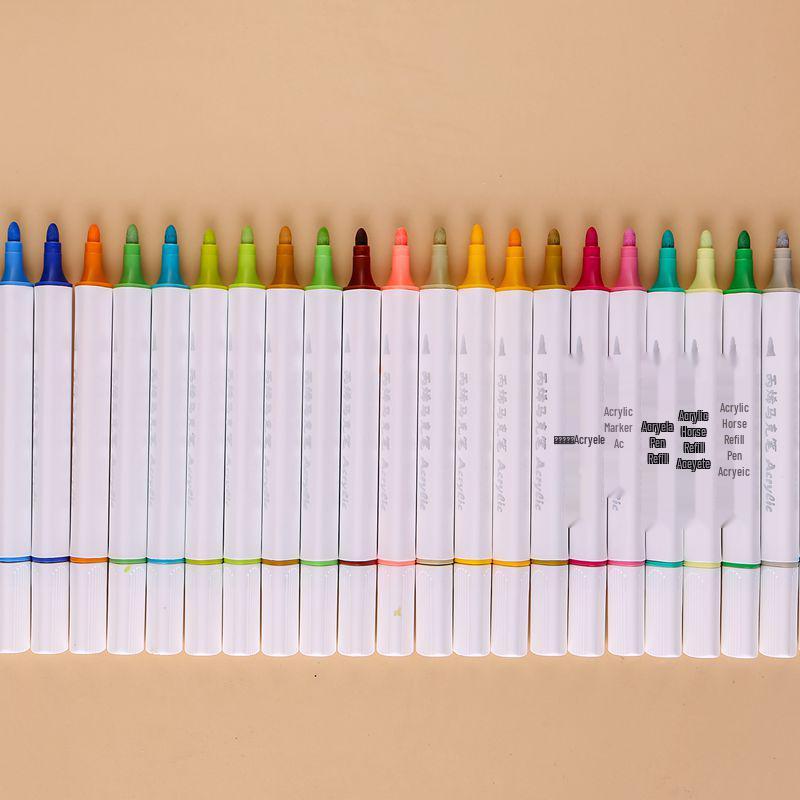 60-Color Acrylic Marker Set with Posture-Correcting Tripod Grip for Kids' Art, Journaling, and Coloring