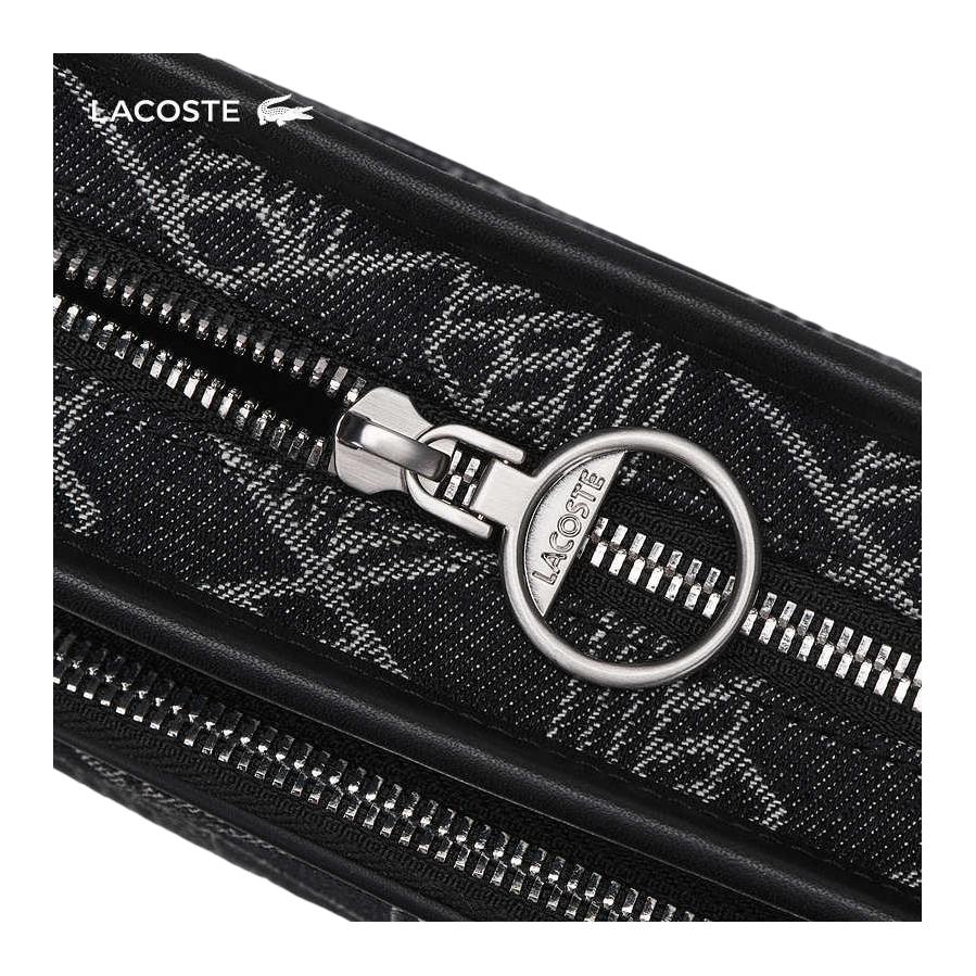 Lacoste Classic Logo Denim Shoulder Bag Women Shoulder Bag Black NF5115HK-R33