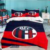3PCS Football Bologna Bedding set,Ideal For1pc Duvet Cover And 2pcs Pillowcases Perfect for Christmas gift,Ideal for Bedroom, Dormitory