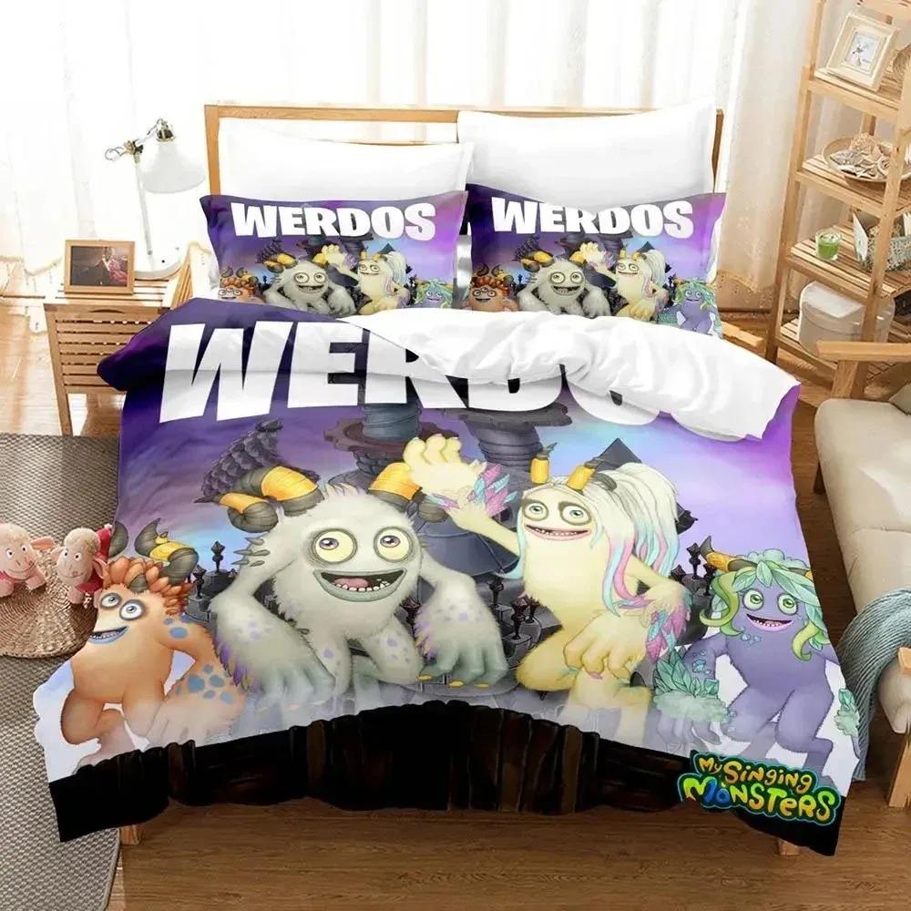 Game My Singing Monsters Bedding Set Duvet Cover Bed Set Quilt Cover Pillowcase Comforter King Queen Size Boys Adult Bedding Set