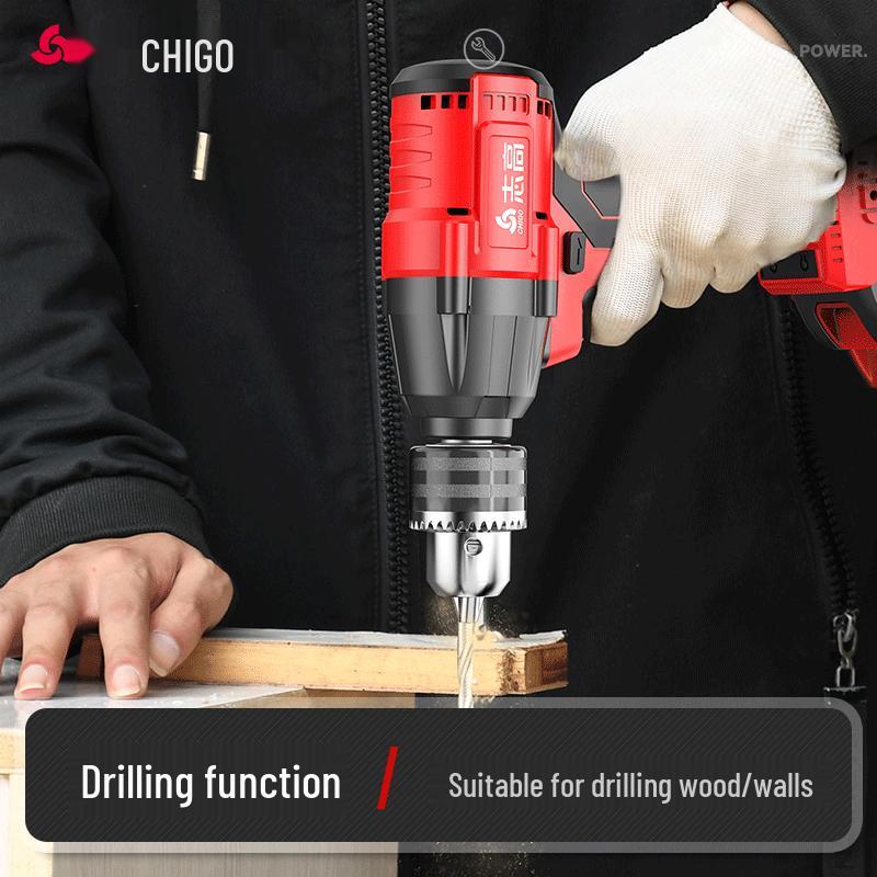 Zhigo High-Torque Brushless Lithium Electric Impact Wrench CN Plug (adapter Included)