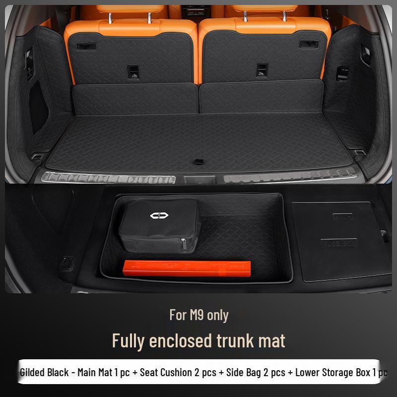 Full Coverage Nappa Leather Trunk and Backrest Mat for 2024/25 AITO M9 Five/Six-Seater