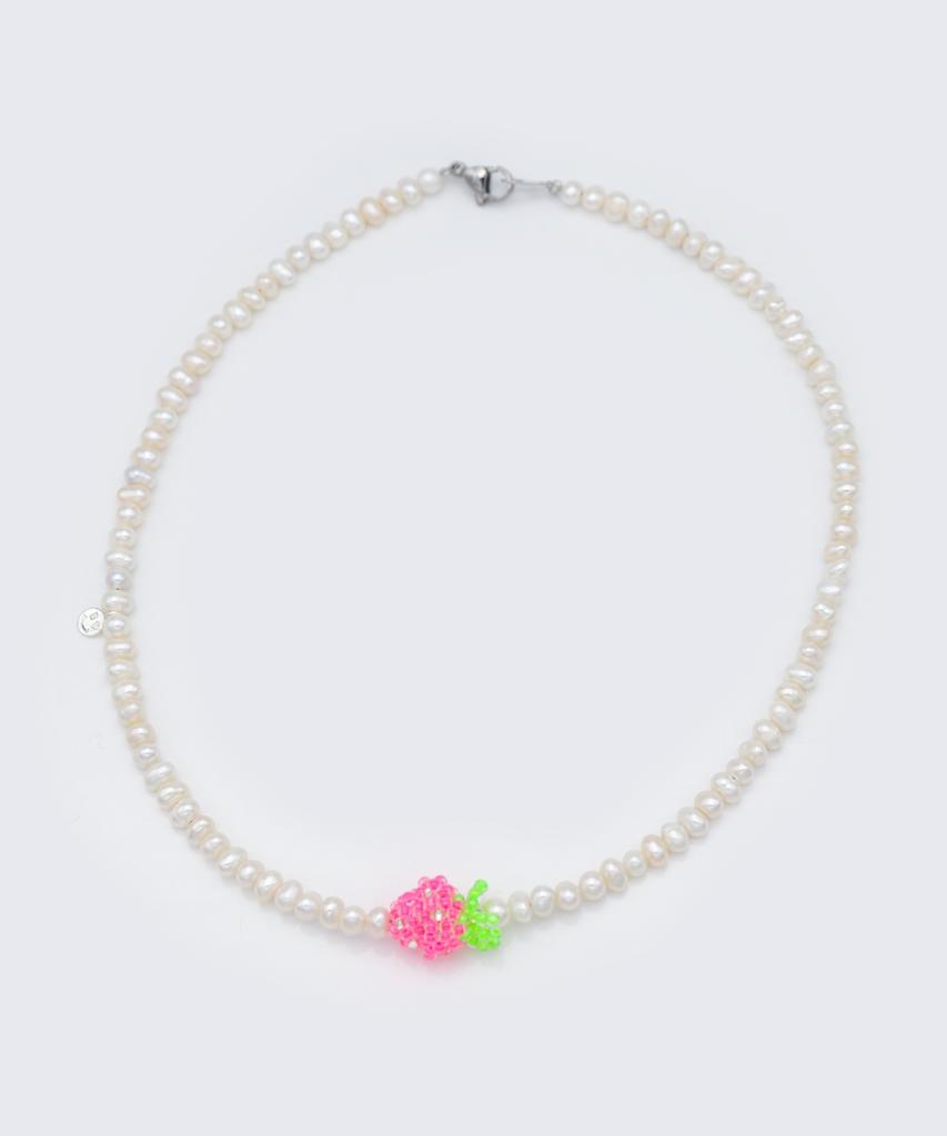 Bonbeau Juicy Fresh Water Pearl Necklace Colored Beads Fruit Pendant Freshwater Pearl Necklace