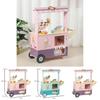 Wooden Ice Cream Shop Playset With Cash Register For Kids Pretend Market Toy