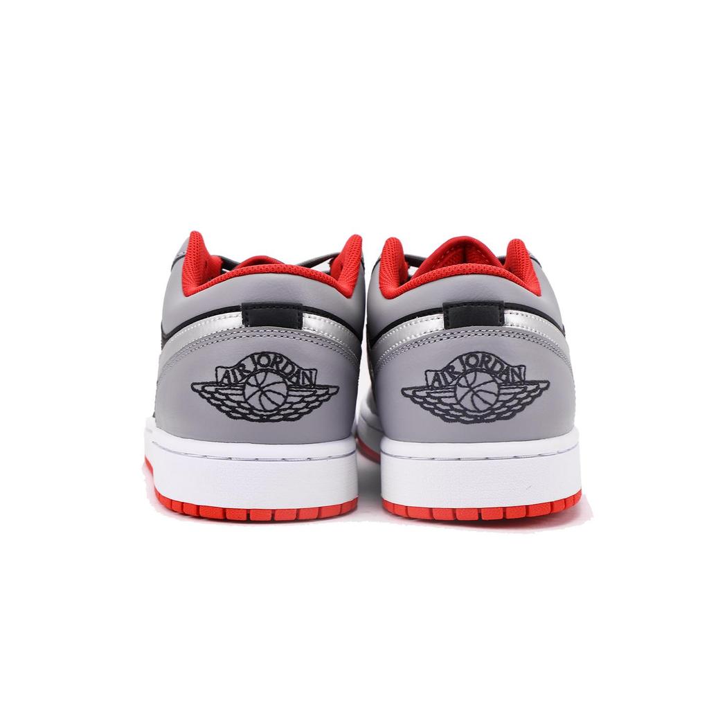 Jordan Air Jordan 1 Vintage Basketball Shoes Men's Low top Black Gray Red 553558-060(Team59-)