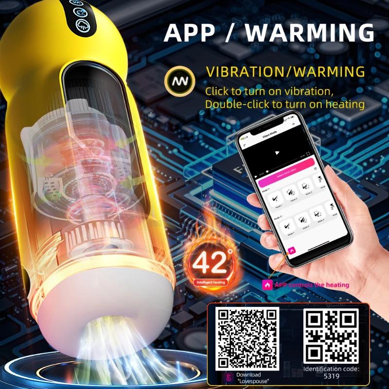 Automatic Sucking Sex Toy Male Masturbator Cup Vibration Blowjob Machine Heating Masturbation Adult for Men Masturbate Supplies