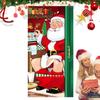 Ornaments Santa Claus Decoration 90x185cm Christmas Door Cover Christmas Hanging Cloth  Porch Home