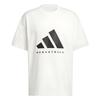 adidas Unisex White Basketball Short Sleeve T-Shirt JZ9528