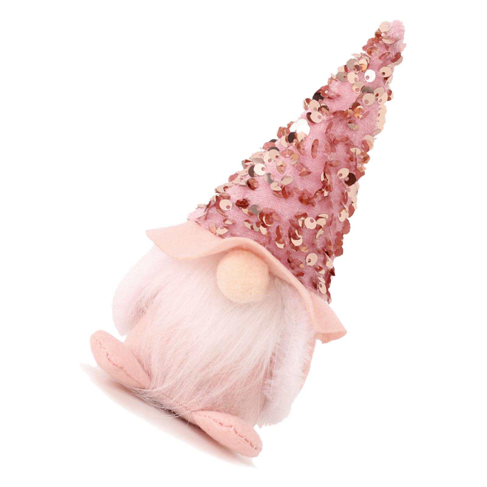 

Безликий Гном Кукла Декор Удачи Веселья Модные Рождественские Украшения Куклы для 18x8cm/7.1x3.15in розовый