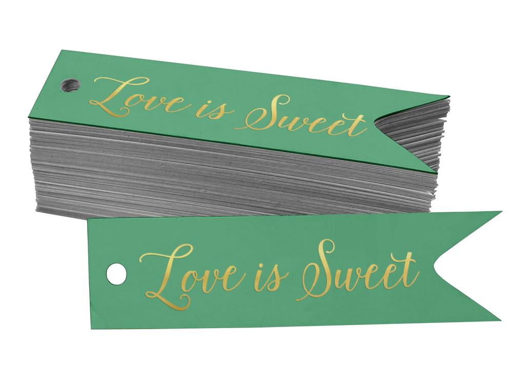 Inkdotpot Gold Foil Paper Hang Tags Love Is Sweet Wedding Favor Tags 100
