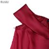 ZANZEA Elegant Women Off Shoulder Casual Sleeveless Long Dress
