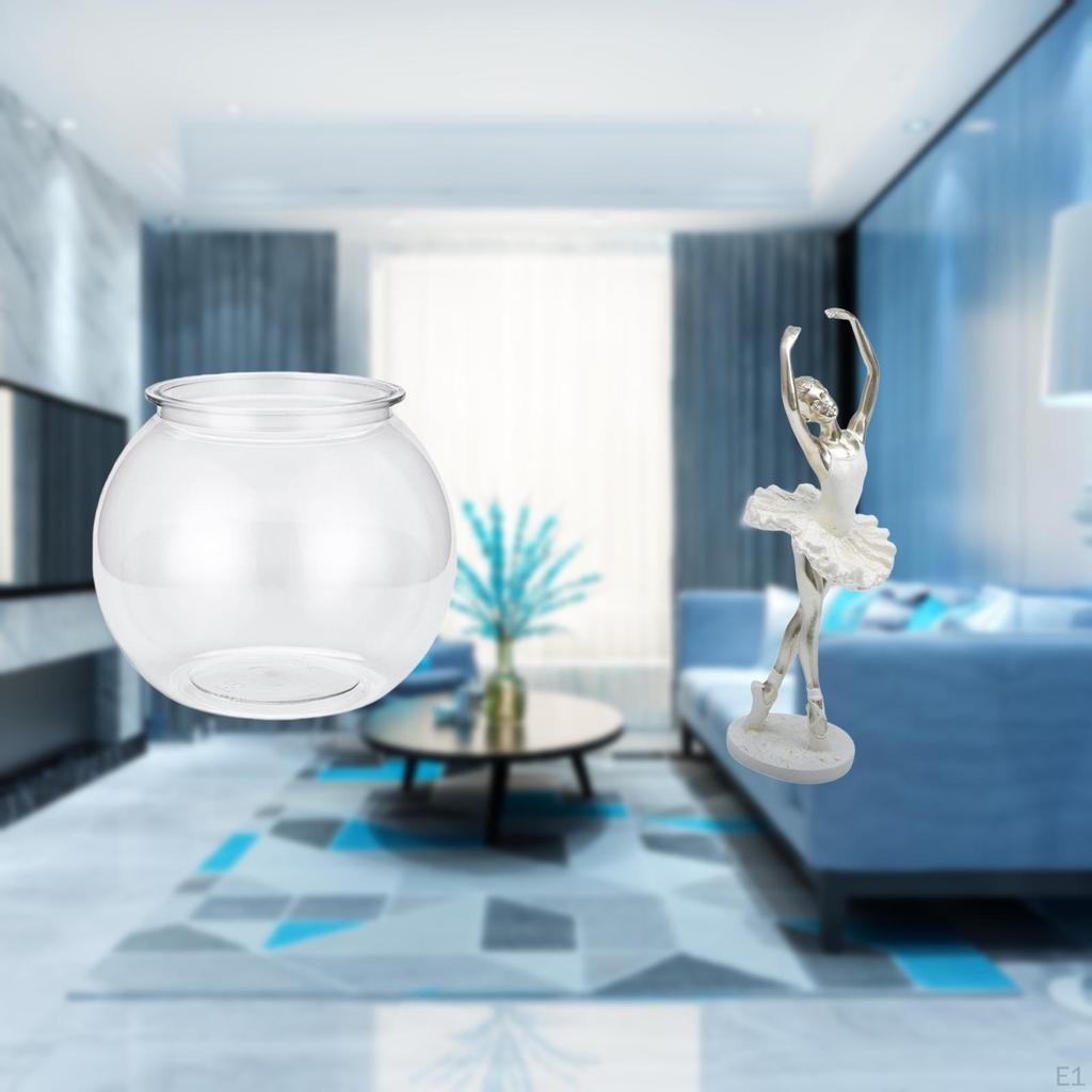 Transparent Small Tank Aquarium Bowl Creative Modern Dancing Girl Figurine Art Sculpture Desktop