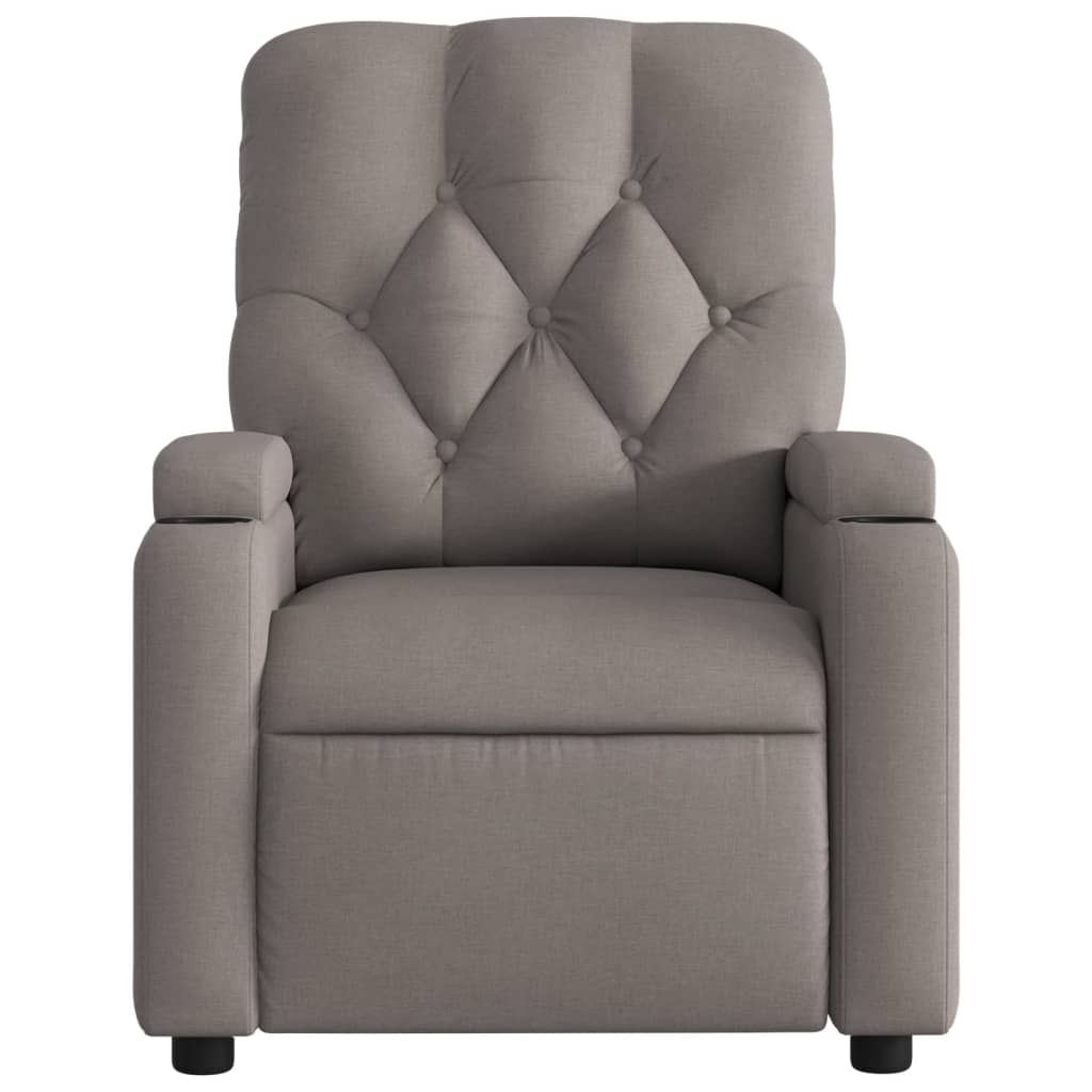 Massage Chair Taupe Fabric