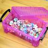 0.28 Liter Storage Box Candy Color Locking Lid Plastic Sorting Box Mini Size Transparent Art Stationery Box