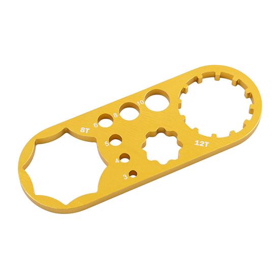 Bike Front Fork Wrench Heavy Duty Aluminum Alloy MTB Road Mountain Bicycle Suspension Fork Top Cover Removal Spanner Bike Repair Tools