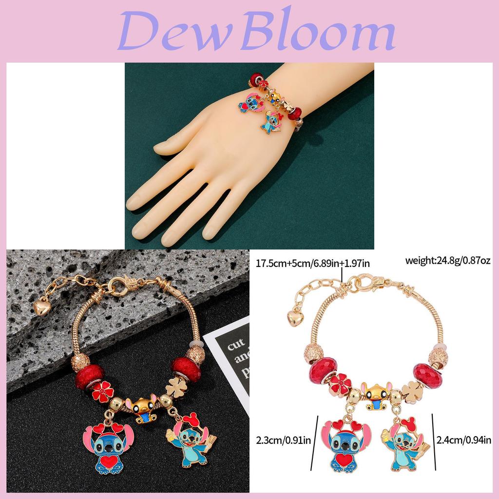 Stitch Cartoon Hand Chain With Zinc Alloy Material For Kids And Teens Gifts