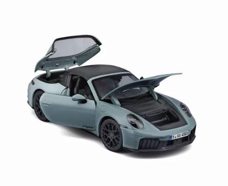 Maisto Porsche 911 Targa 4 GTS 1/18 Scale Special Edition Display Set with Display Base, Opening Doors, Hood, and Trunk, and Removable Roof