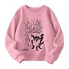 Boys and girls round neck plus velvet pullover printed top sweatshirt