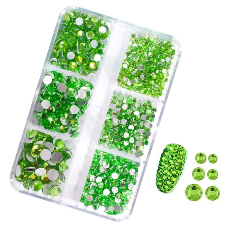 6-Grid Soft Pottery Rhinestone Boxed DIY Cobblestone Suit Nail Nail Jewelry Mixed
