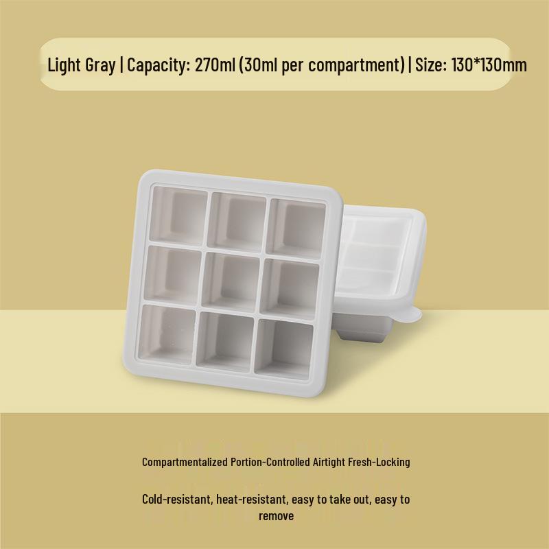 Silicone Baby Food Portion Tray - Food-Grade, Easy Release, No Flavor Transfer, with Lid